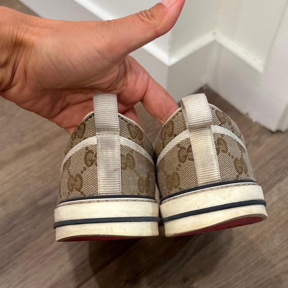 Gucci Beige and Brown Patterned Slip-On Loafers - Picture 3 of 14